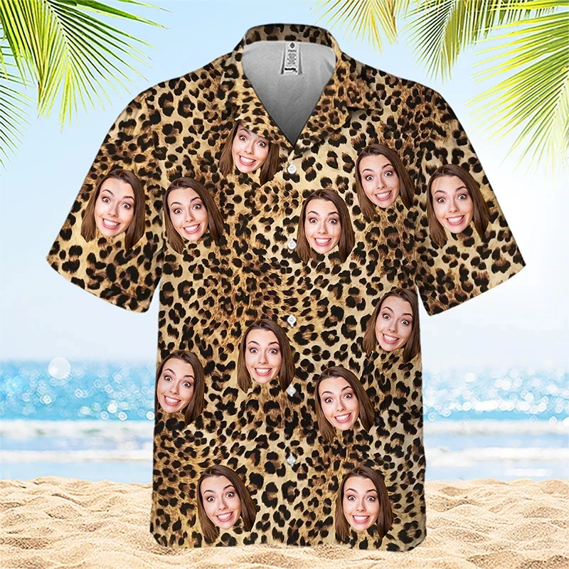 Custom Photo Beach Shirts For Men Women Family Personalized Face Custom Hawaiian Shirt Gift For Family Pet Owners Pet Lovers