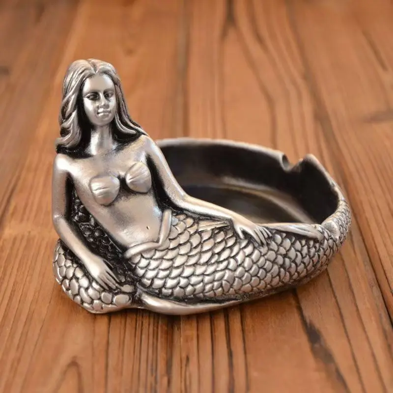 Beautiful Lady Cigarette Ashtray Cigar mermaid Ashtray Ash Tray Home Decoration Office Desktop Crafts Cigar Cigarette Accessorie