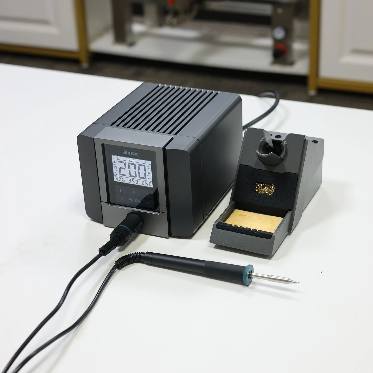 

Fast Heating QUICK TS1200A Lead-Free Soldering Station, Computerized Control, with TSS02 Series Tips
