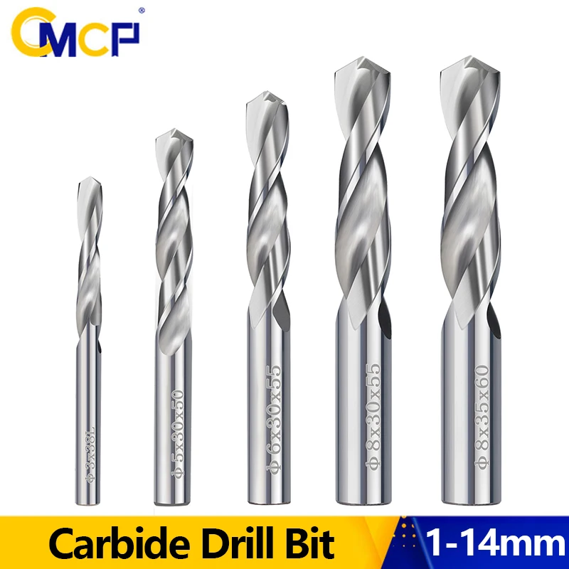 

CMCP 1 шт. твердосплавное сверло 1-14 мм карбидное спиральное сверло с ЧПУ для металлообработки токарный станок с ЧПУ инструменты для сверления стали из алюминиевого сплава