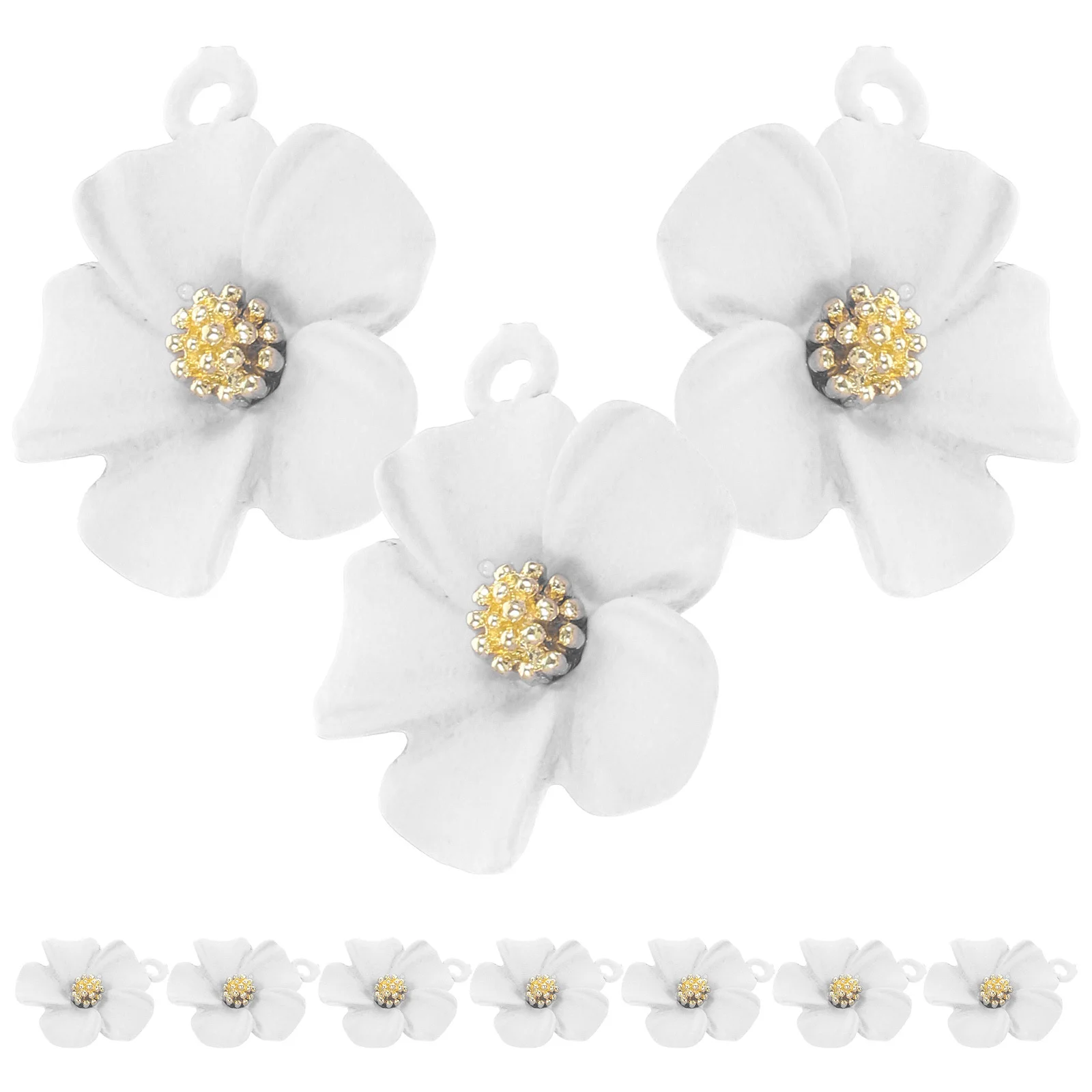 10 قطع زهرة قلادة الاكريليك سحر الأقراط خفيفة الوزن مستلزمات صناعة المجوهرات السحر السائبة لمجموعة سوار قلادة الحرفية