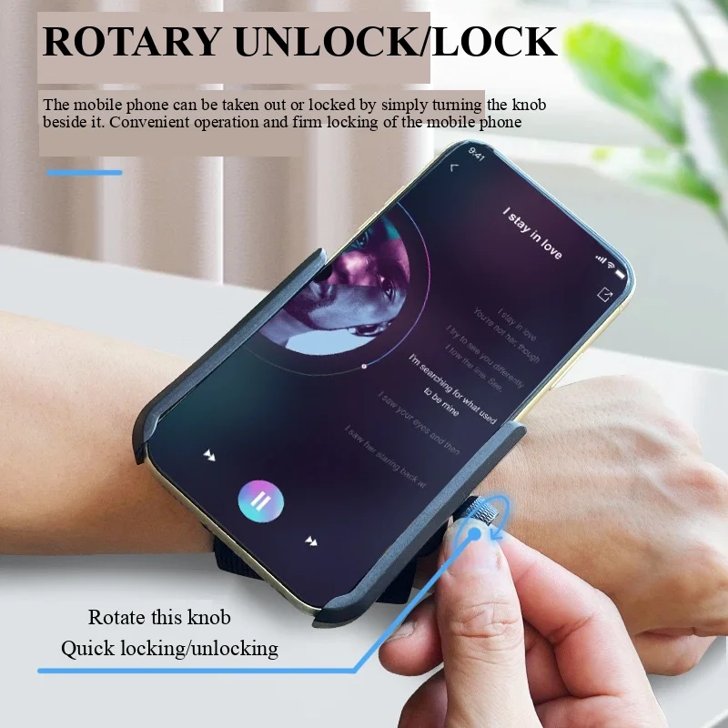 

Новый уличный бег, спорт, фиксированный держатель для мобильного телефона на запястье, велосипедный держатель для мобильного телефона в прямом эфире