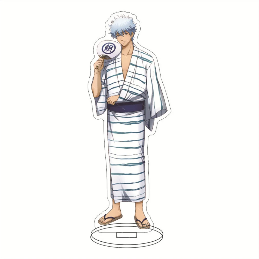 15cm Japan Anime Gintama Acrylic Stand Model Figure Cosplay Plate Holder Topper Birthday Fans Christmas Desk Decor Plate Gift