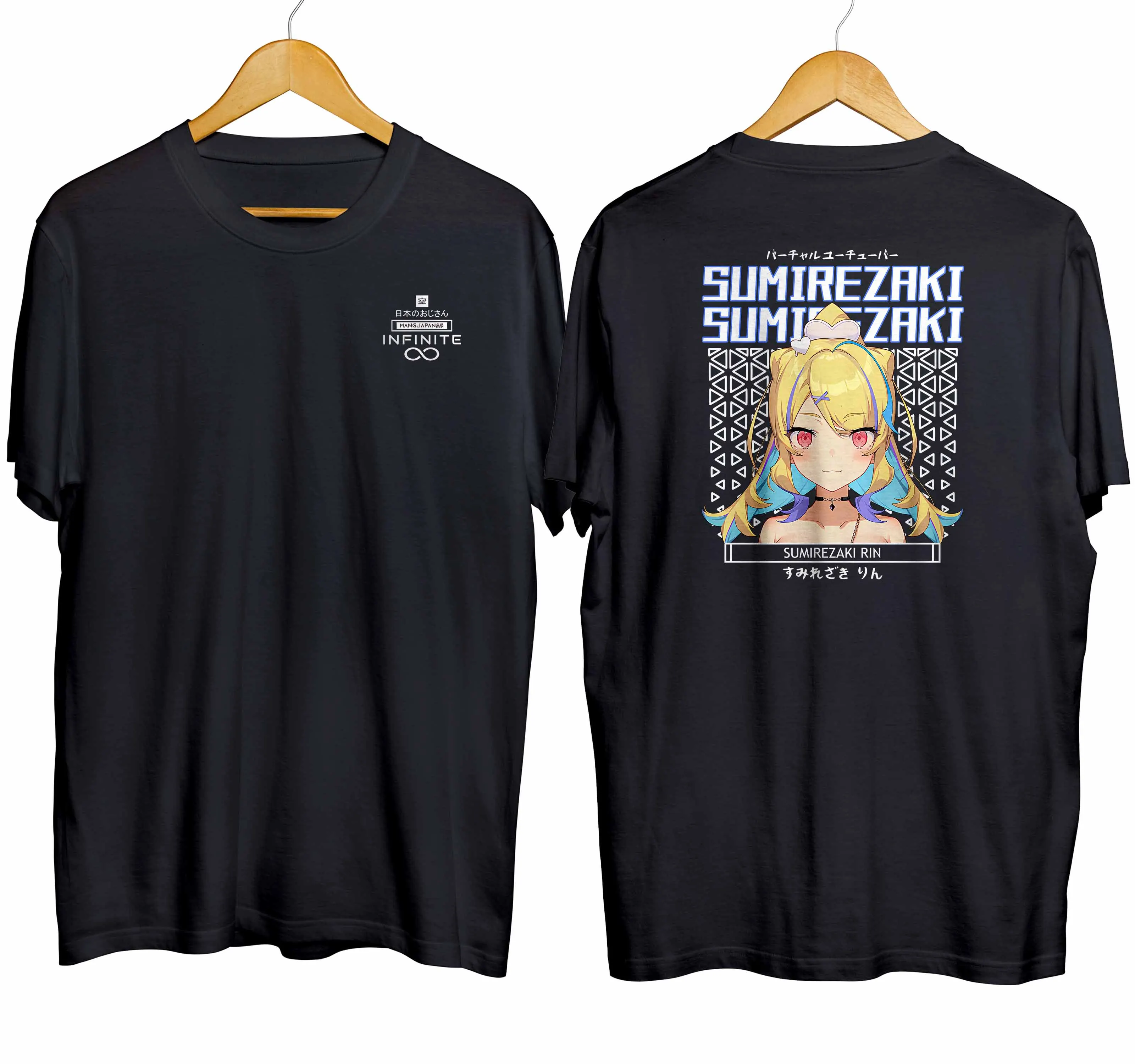 T-shirt distroanime vtuber SUMIREZAKI RIN - VOICE ORE 100% combed 30s