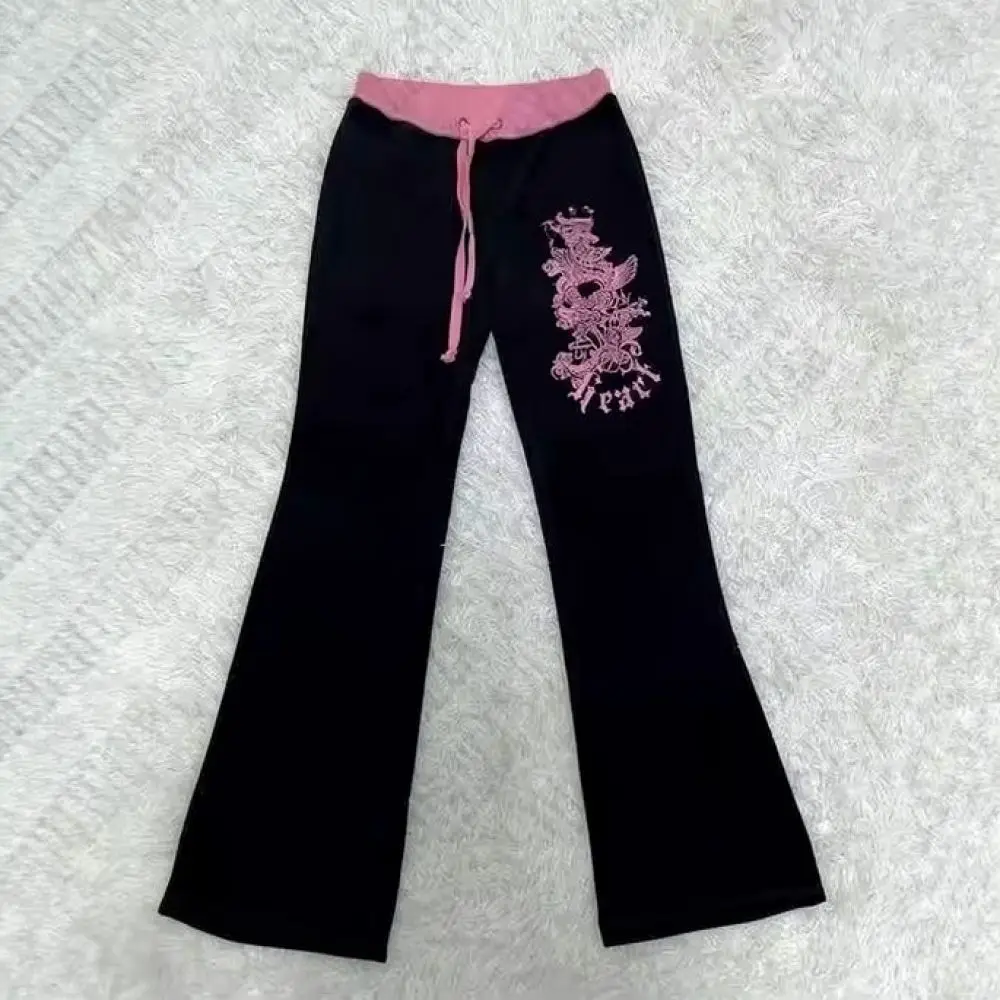 Casual Floral Print Patchwork Trousers Womens Slim Fit Elastic Waist Pants Summer Streetwear Fashion Comfortable Leggings