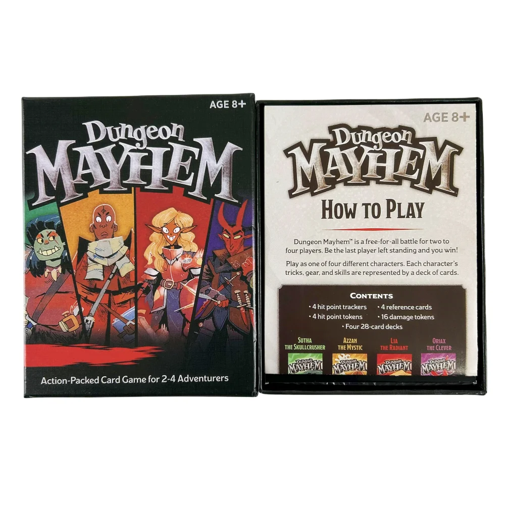 3 Styles Family Fun Board Game Playing Card Dungeon Mayhem Card Game Family Party Board Deck