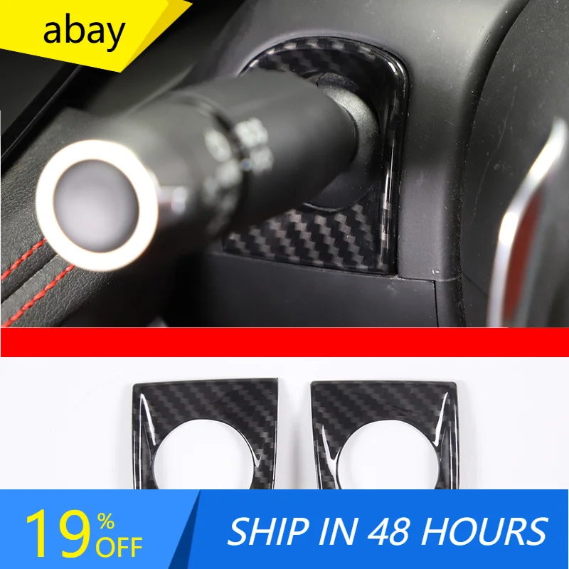 For Corvette C8 2020-2025 Car Steering Wheel Turn Signal Pole Base Decorative Cover ABS Carbon Fiber Car Modification Parts
