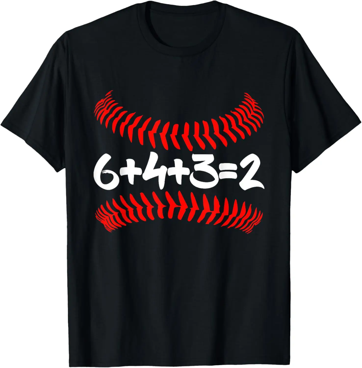 6432 Baseball Birthday Funny Math Double Play Gift Dad Mom T-Shirt