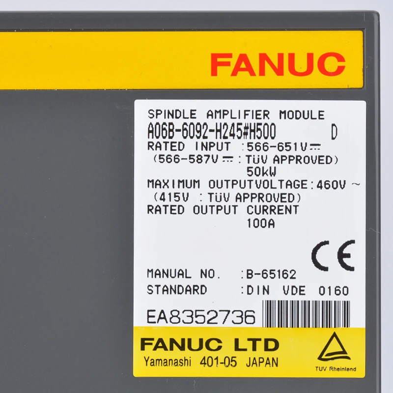 รับประกัน 1 ปี Fanuc ใหม่ Original CNC Servo ไดรฟ์เซอร์โวเครื่องขยายเสียงโมดูล A06B-6092-H245 # H500