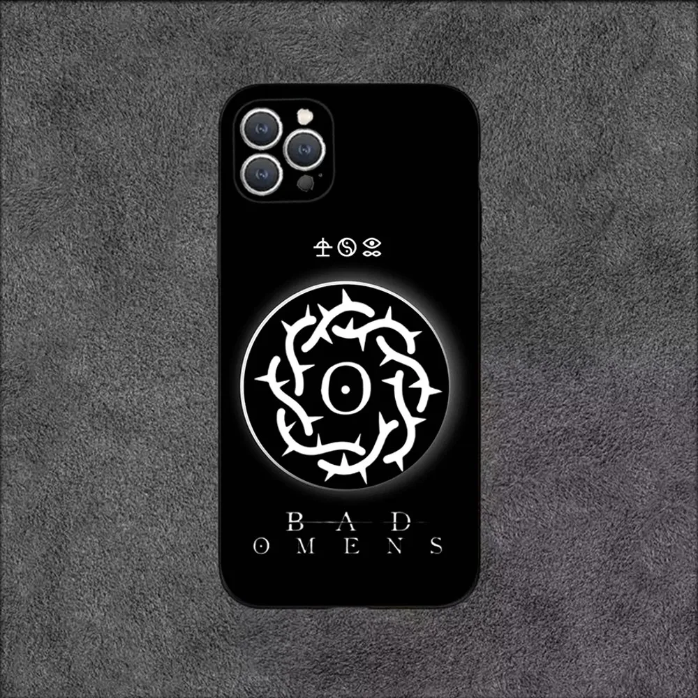 B-Bad O-Omens N-Noah Phone Case For iPhone 16,15,14,13,12,11,Plus,Pro Max,XS,X,XR,SE,Mini,8,7 Soft Silicone Black Cover