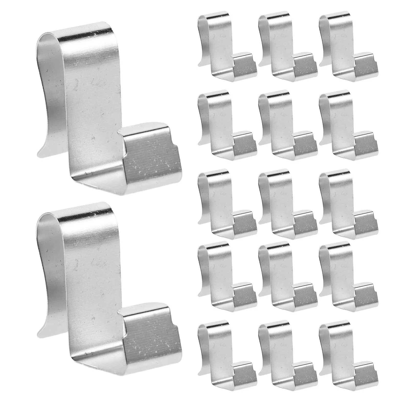 30Pcs Outdoor Rope Light Clips Stainless Steel Gutter Hooks Heavy Duty Metal Light Clips for Hanging Christmas Patio Decorations