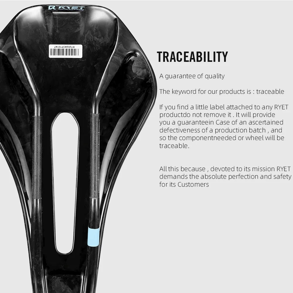 RYET 3D Printed Full Carbon Bicycle Saddle 245mm *135/145/155mm Bike Saddle for MTB Gravel Road Bike Seat bicycle parts image 4