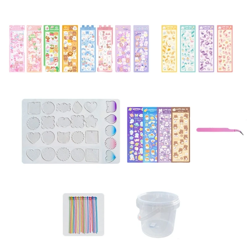 Shimmering Stickers Set Scrapbooking Decoration Glittering Stickers Stationery