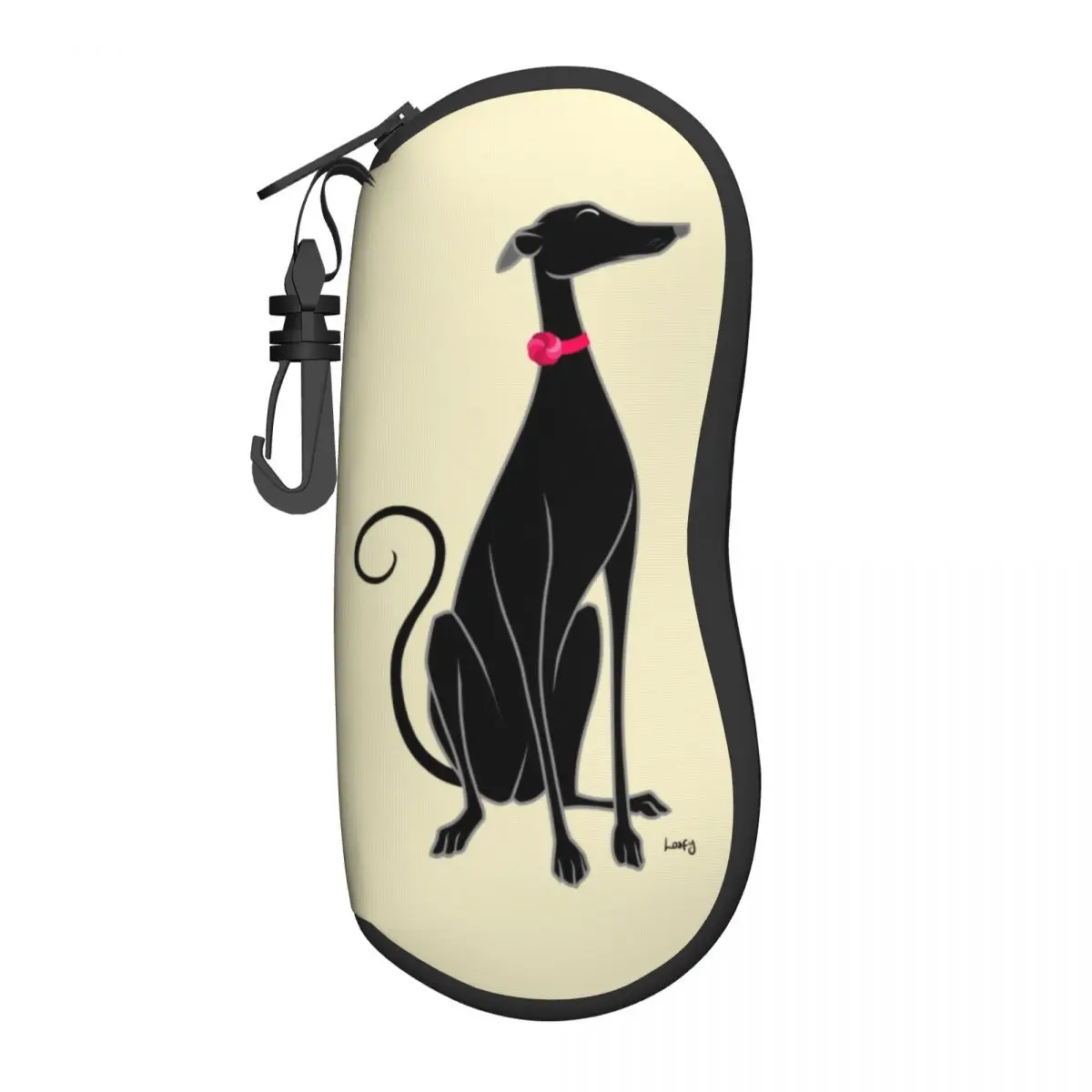 Custom Snooty Shell Eyeglasses Protector Cases Cute Sunglass Case Greyhound Whippet Dog Glasses Bag