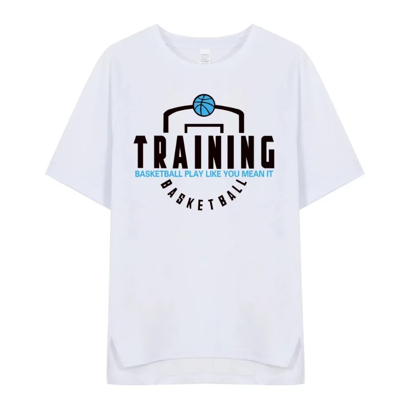 New Sports Jersey T Shirt Basketball Training Clothes Fitness Running Short Sleeved T-shirt Men Loose Shirt Oversized Cotton Tee