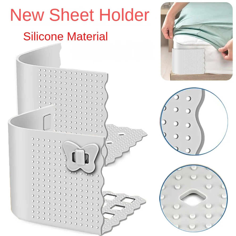 

Silicone Sheet Clips Invisible Easy to Install Non-slip Corner Sheet Clips Keep Sheets and Bedspreads in Place