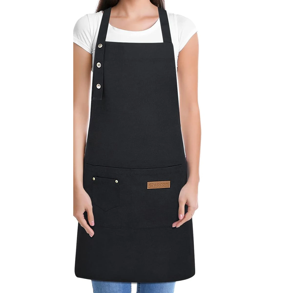 1pc Unisex kitchen aprons adjustable with pockets, tarpaulins for the home, kitchen, restaurant, cafeteria