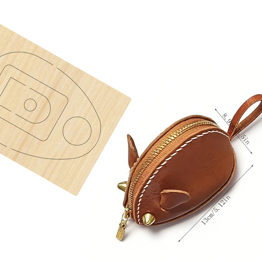 

A set of 13X8.9 cm small mouse bag mold wooden cutting mold leather wood mold suitable for most machines