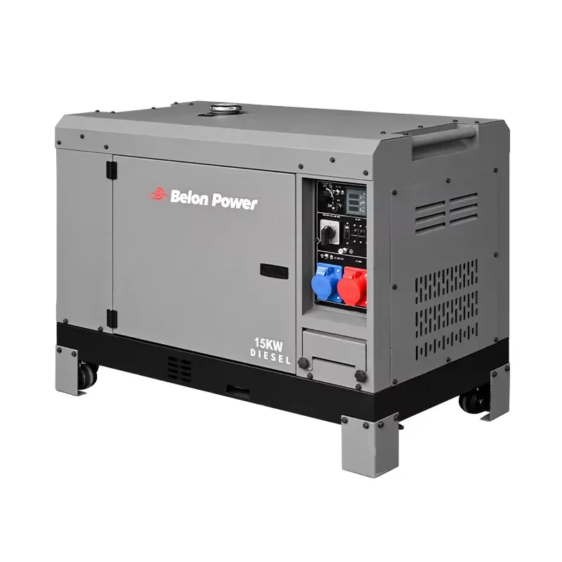 Silent Air-Cooled Electric Start Diesel Generator 15KW Two Cylinder Pure Copper Alternator for Mobile Base Stations