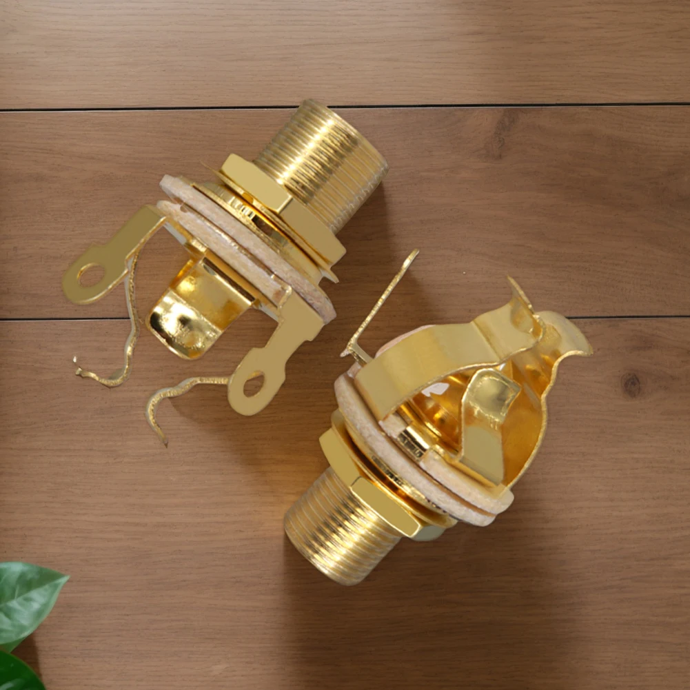 2 قطعة 1/4 بوصة 6.35 مللي متر الغيتار لاقط الناتج جاك الغيتار مقبس ستيريو أجزاء الغيتار مونو مقبس متفرع ل باس الغيتار الكهربائي #4