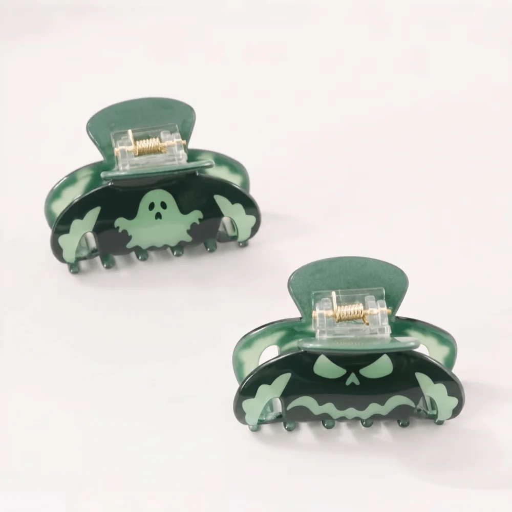 Luminous Halloween Hair Claws Gothic for Thick Hair Halloween Hair Clip Glow Dark Unique Halloween Jaw Clips Halloween