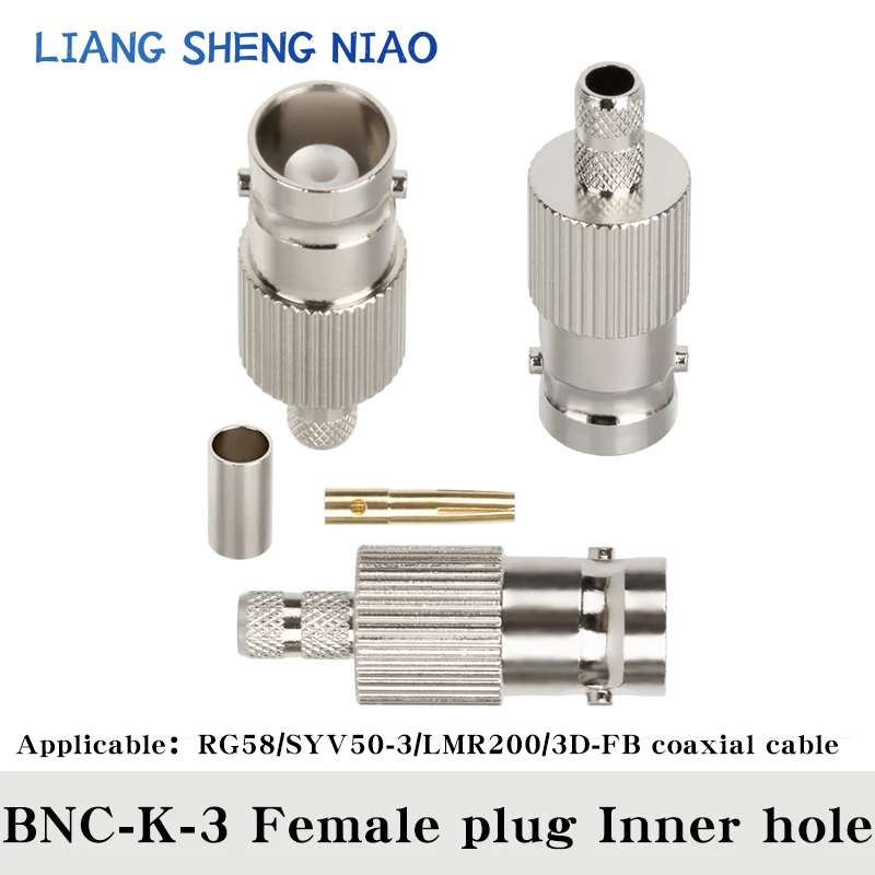 Imagem -06 - Macho e Fêmea Plug Bnc Cabo Joint Feeder Joint Rg58 Cabo Coaxial Bnc Joint 50-3 Series 10 Pcs Bnc-j3