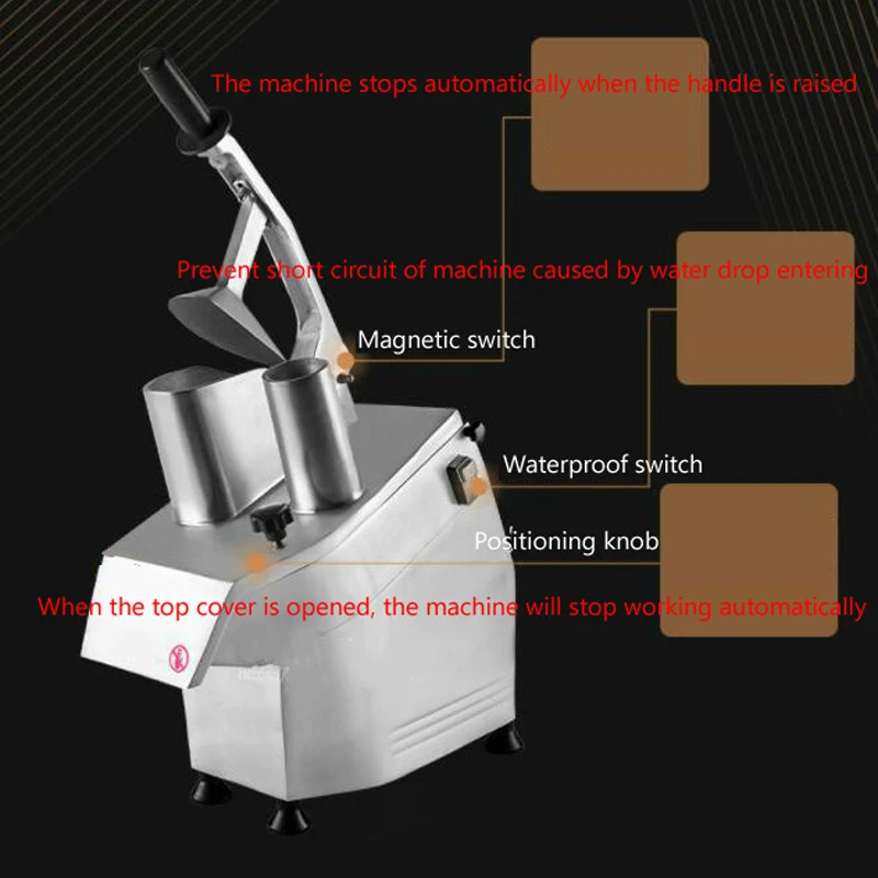 

Multi-functional Vegetable Cutter with Precise Automatic Metering – Cuts Vegetables, Fruits, Meats, Herbs
