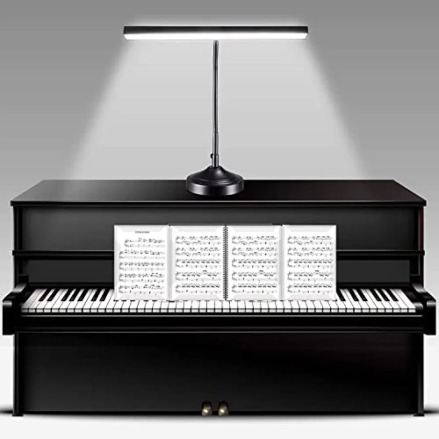 

Piano Light, LED Piano Lamp for Upright/Digital/Grand Pianos, Flexible Gooseneck Music Stand Light with 3 Color Modes×10 Bright