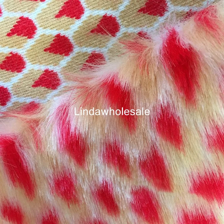 Jacquard fox fur, imitation rabbit faux fur fabric, pineapple jacquard rabbit fur,160cm*90cm(one yard)/pcs