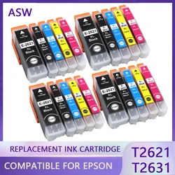 Cartucho de tinta Compatible con impresora Epson, T2621 26XL, XP510, XP520, XP600, XP605, XP615, XP620, XP625, XP710, XP720, XP800, XP810, XP820