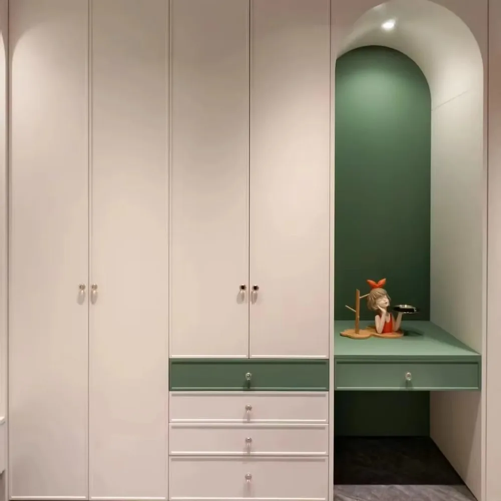 French Two-tone Hallway Cabinets, Shoe Cabinets and Built-in Benches, Foyer Storage Furniture