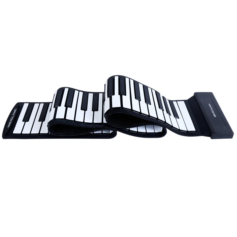 

Portable Rechargeable 88 Keys Electronic Hand Roll Piano Flexible Roll up Keyboard Silicone Piano