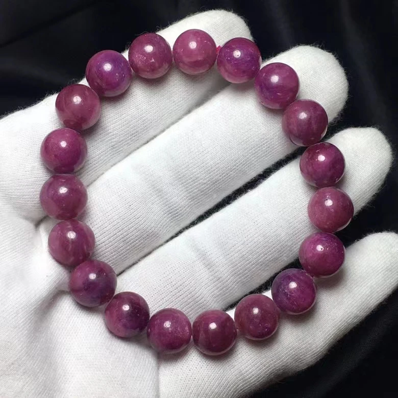 

Genuine Natural Red Ruby Gemstone Round Beads Stretch Crystal Beads Bracelet 10.6mm Rare Ruby Fashion Rare Jewelry Burma AAAAA