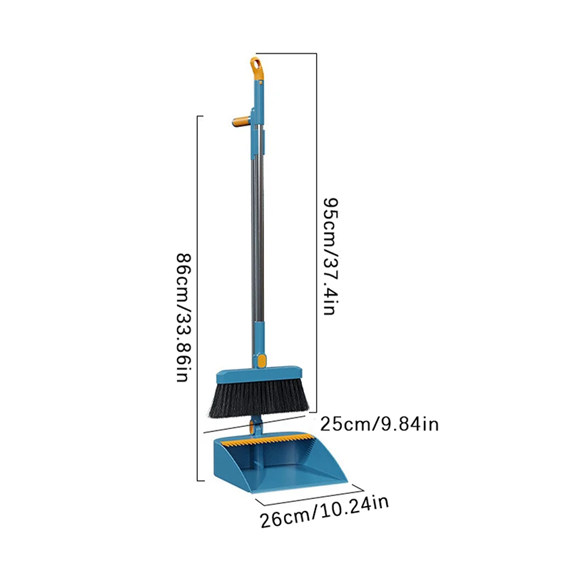 New Broom Folding Dustpan Set Combination Household Broom Wiper Blade Hair Sweeping Gadget Broom Garbage Shovel