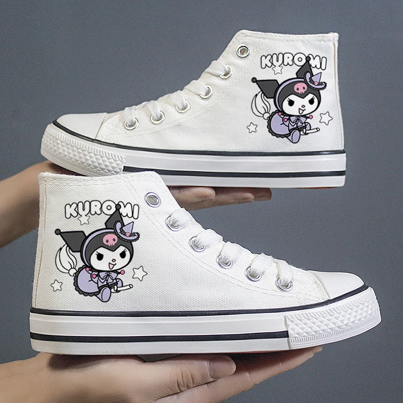 Sanrio Kawaii My Melody Children Shoes Kuromi Cinnamoroll Anime Cartoon Cute Fashion Exquisite Breathable Students Canvas Shoes