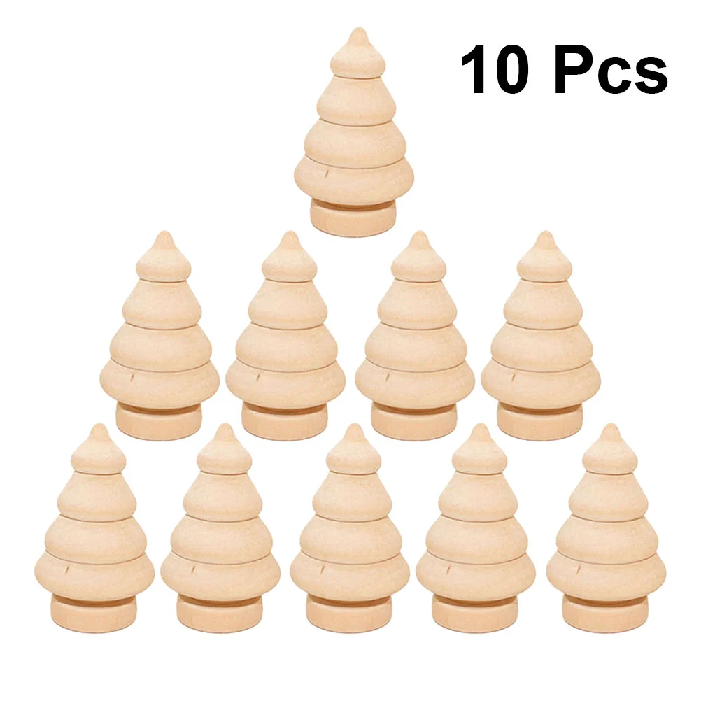 

10 Pcs Educational Children Craft Toys Wooden Family Peg Dolls Body DIY Decor Kids Painted Bamboo Children’s