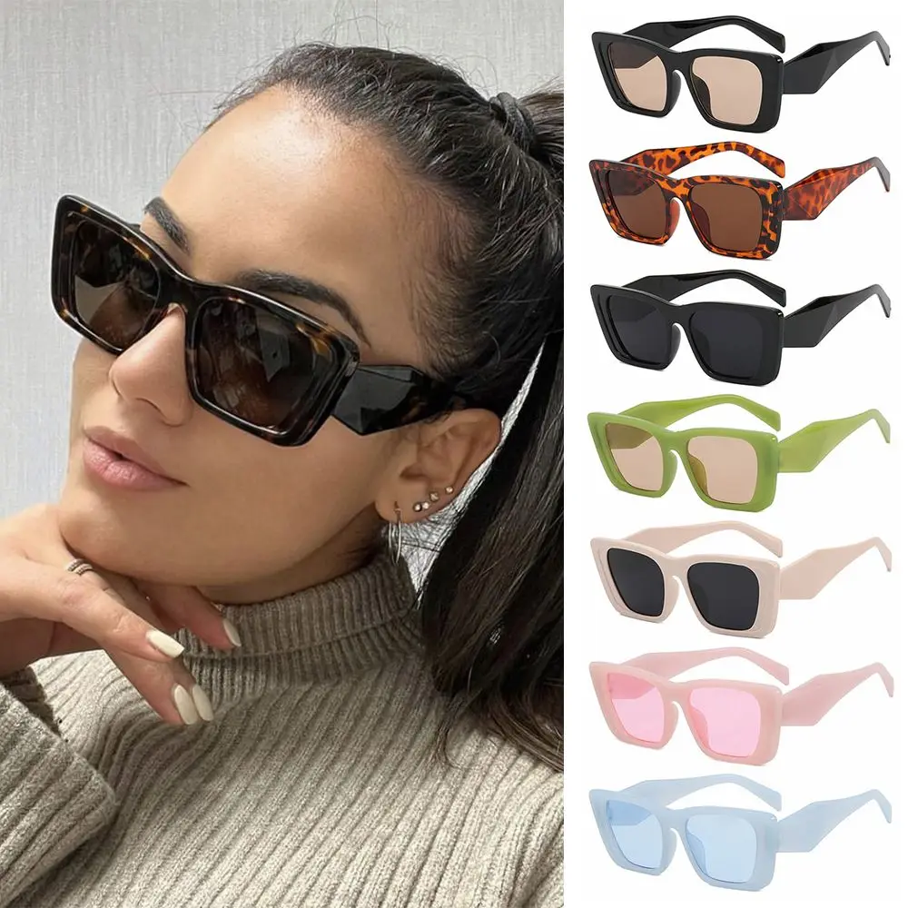 Women's Fashion Square Sunglasses Unique Big Frame Sunglasses Vintage Shades Female Eyewear UV400