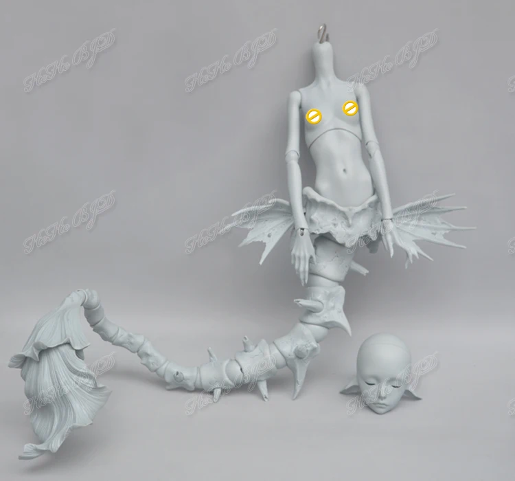 HeHeBJD Skull mermaid  fantasy doll resin gift 1/4 doll