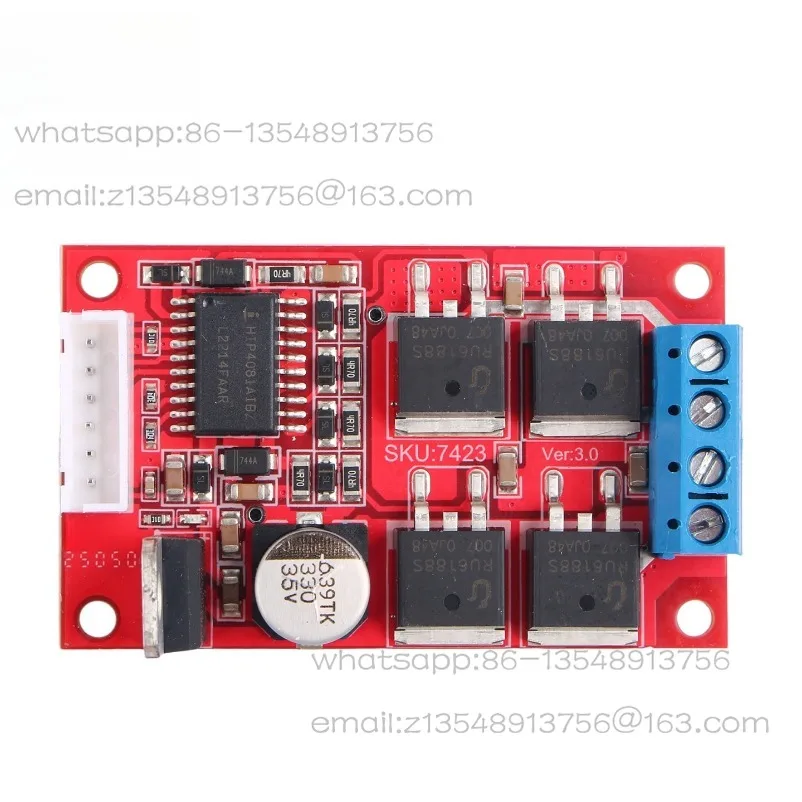 

Модуль контроллера платы управления двигателем постоянного тока высокой мощности 450 Вт с полным ШИМ-управлением, прямым и обратным ходом, торможением, 12В/24В/36В