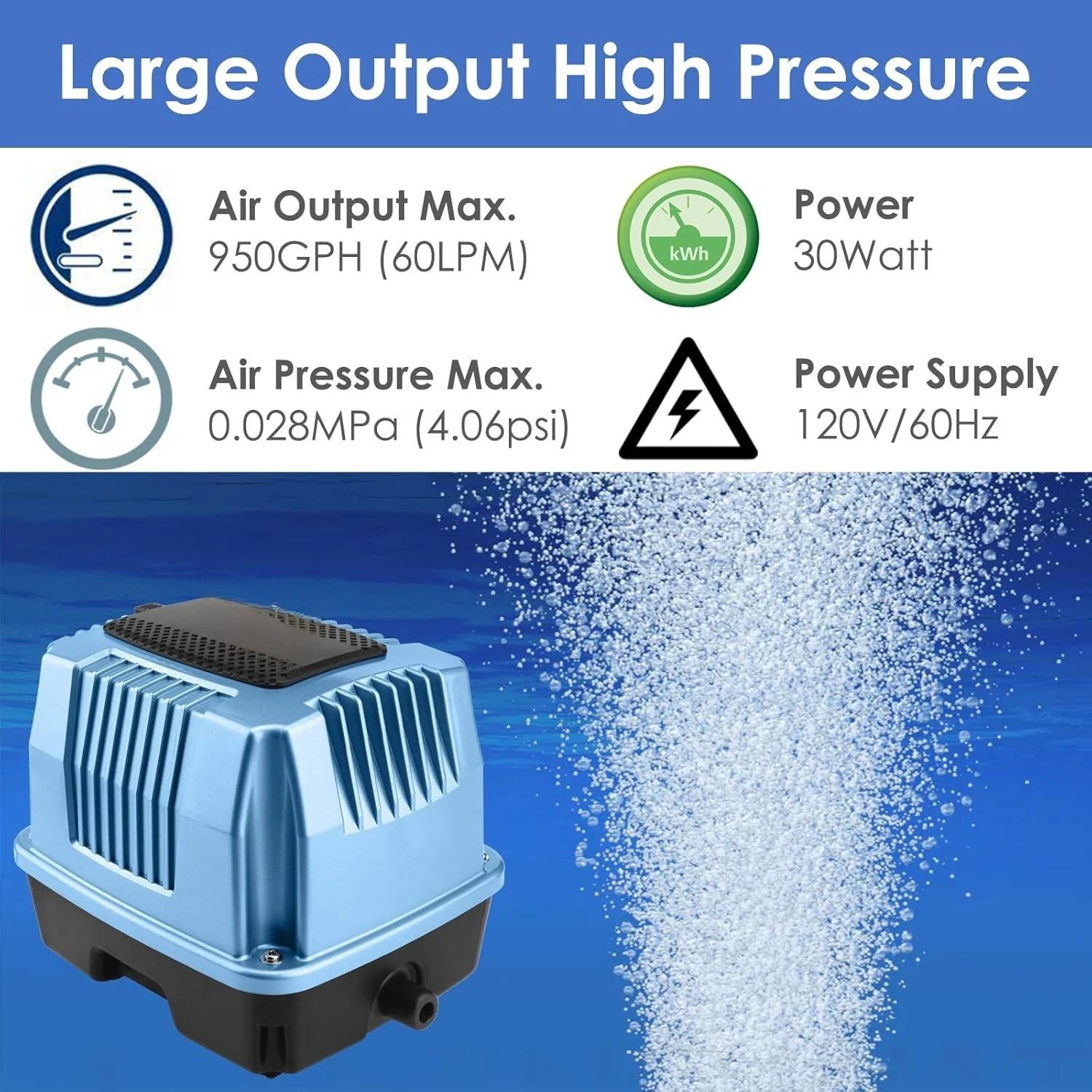 

Super Powerful Linear Air Pump AP-40/AP-60/AP-80 Pond Aerator, Septic Pump, Hydroponic Pump, Koi Pond Pump 635