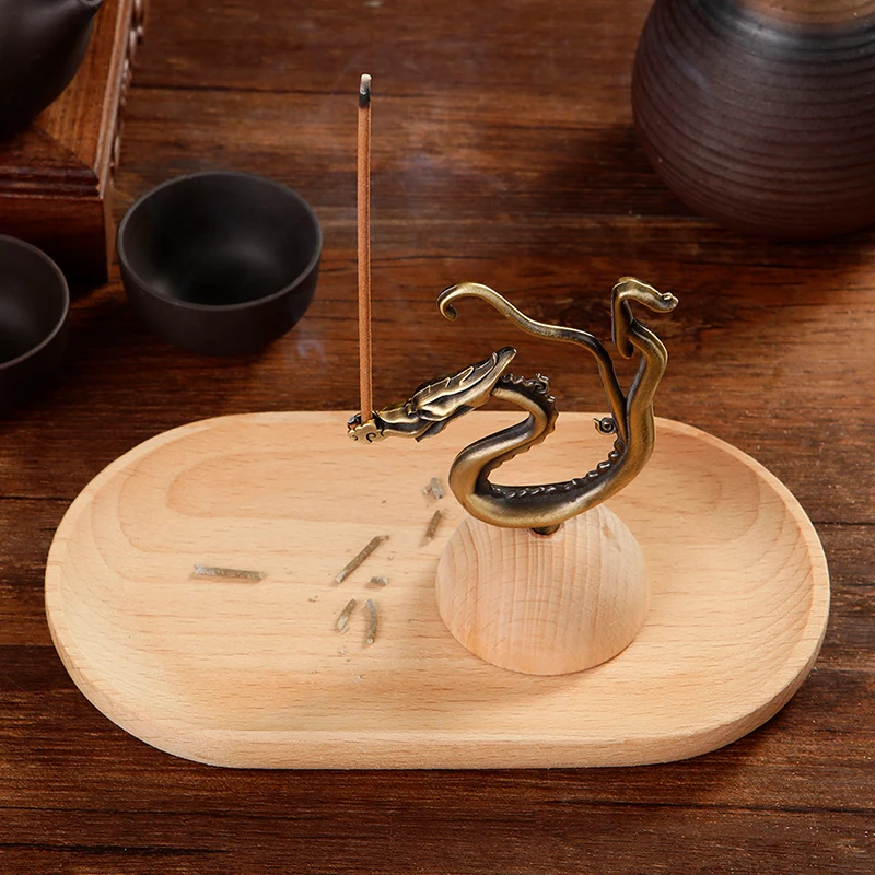 Chinesischer Drache-Räucherstäbchenhalter aus Holz für Räucherstäbchen, Räucherstäbchen, Aschefänger, Heimdekoration – Detail 5