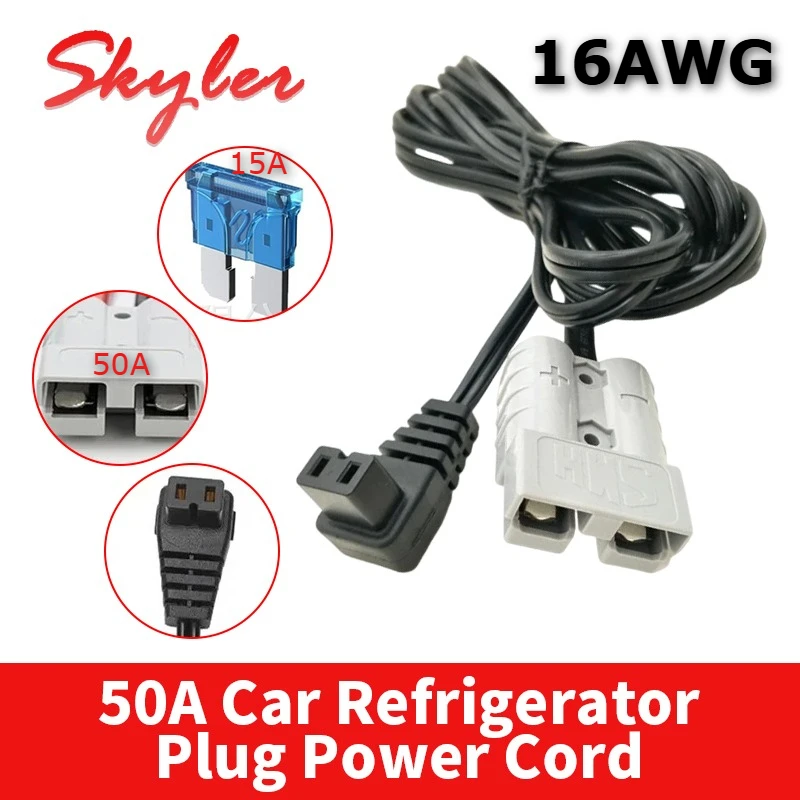 50A Stecker auf 10A/15A Kühlschrank-Ladekabel 12V Elektrotechnik-Steckerkabel-Set 16AWG 2-Pin-Stecker Verlängerungskabel