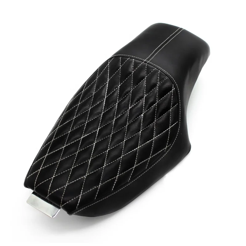 

STLF HCMOTORKU Motorcycle Two up PU Leather Driver Front Rear Passenger Seat for Harley Sportster XL 883 1200 48 Forty-Eight 04