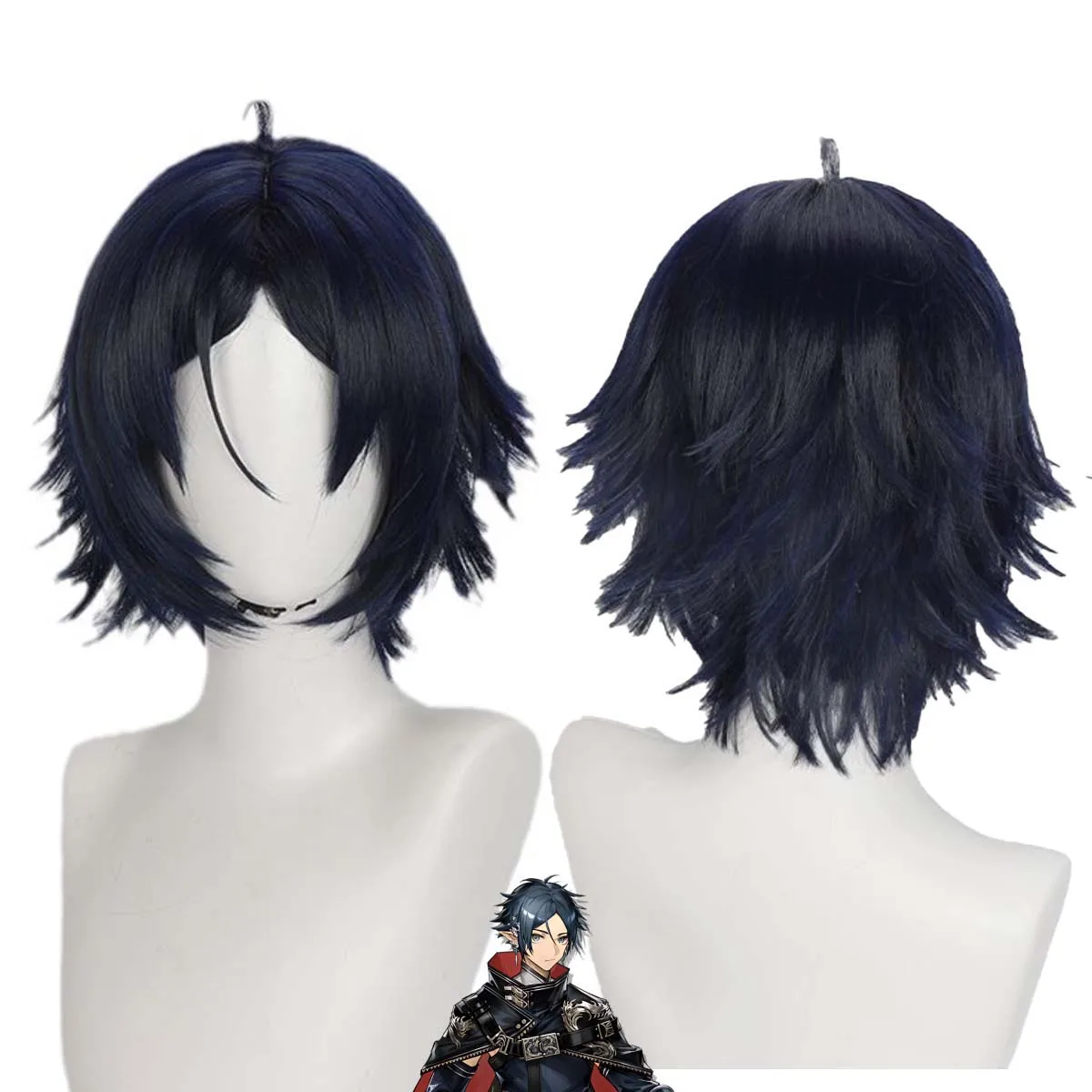 

Короткий парик из термостойкого синтетического волоса для косплея Game Arknights Zuo Le для мужчин