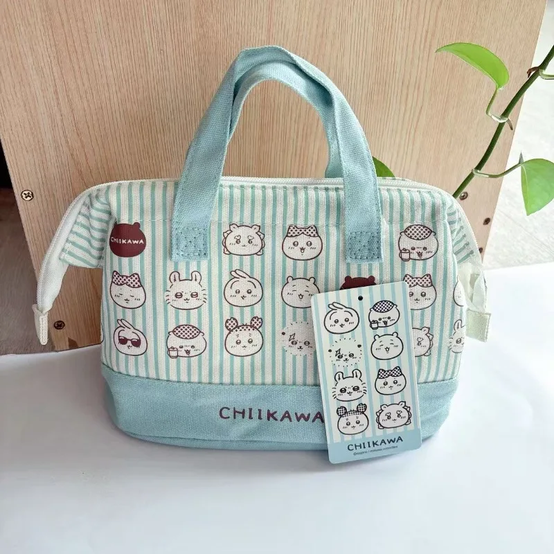 

Chiikawa Bento Bag Usagi Cute Aluminum Foil Keep Warm Lunch Box Storage Bag Student Office Handheld Commute Portable Meal Case