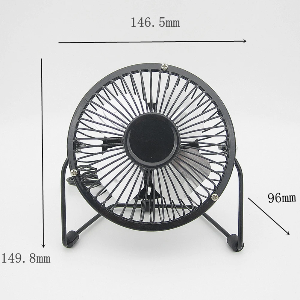 

4 Inch Usb Mini Table Fan Portable Sturdy Blades Adjustable Stand Wall Mountable Cooling Fan For Dorm Office Home Use Black