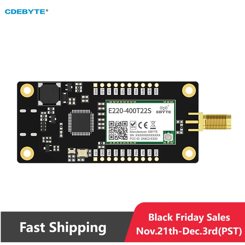 

LoRa Offline Test Evaluation Kit OLED Screen RF Transceiver CDEBYTE E220-400TBL-SC Soldered with Module E220-400T22S Test Board
