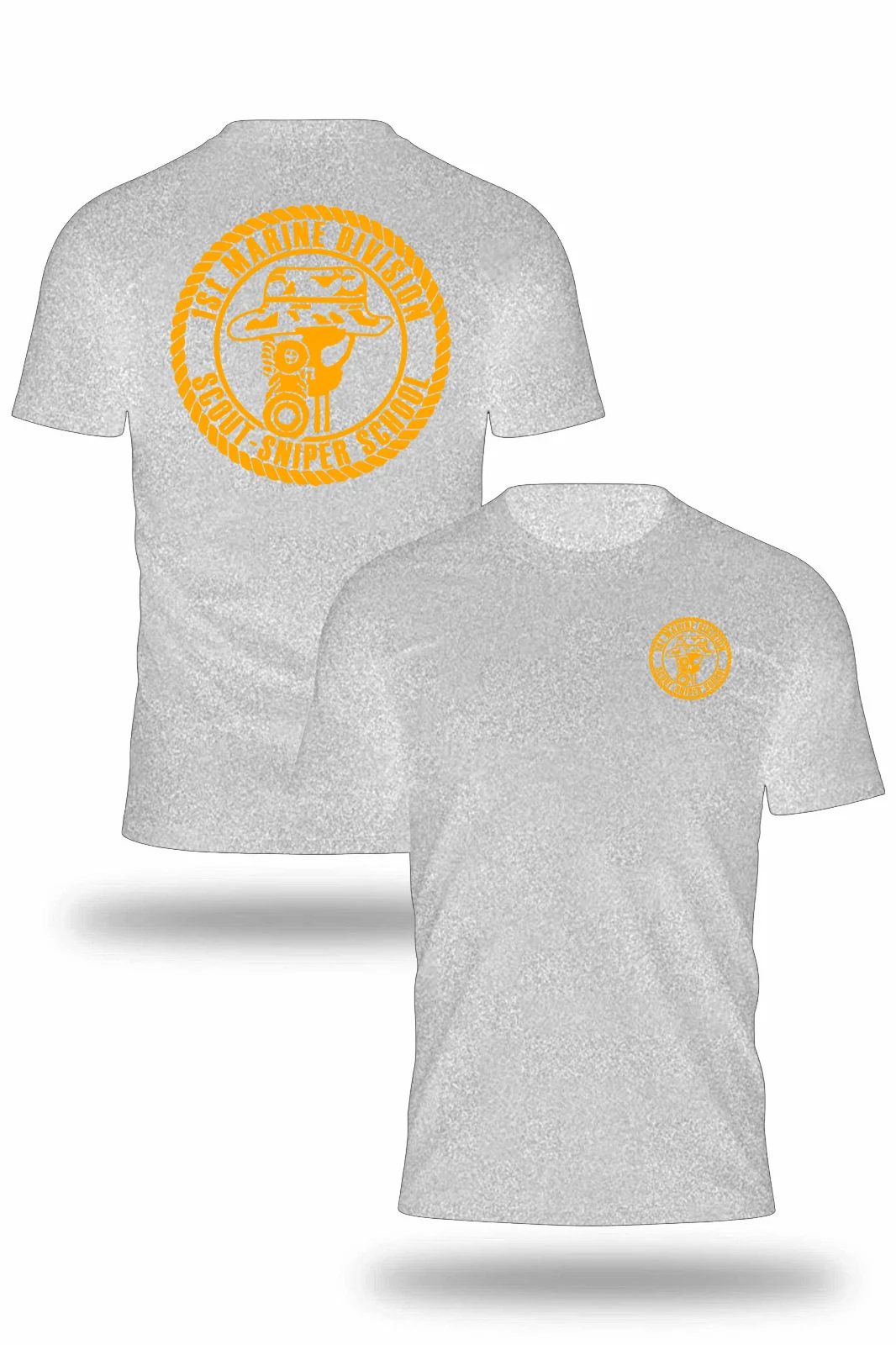 Scout Sniper School 1st Marines Division T-Shirt Herren-Trainingsanzug Baumwolle Casual Sportswear Rundhalspullover Kurzarm-Tops – Detail 7
