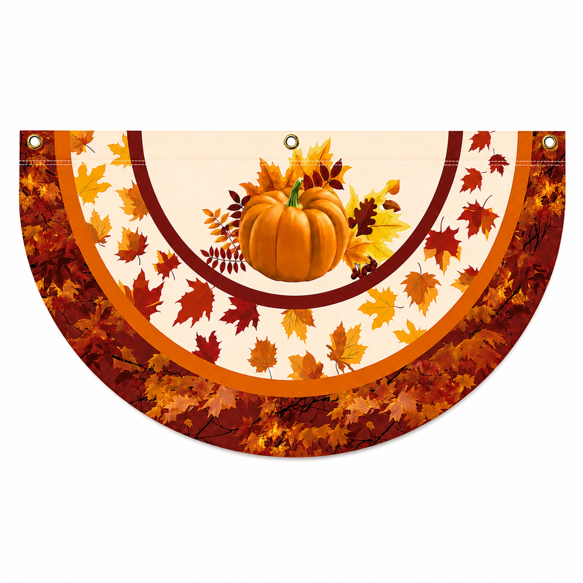 Thanksgiving Day Fan Flags for Porch Decoration with 3 Brass Grommets, Flag Factory over 15 Years Old