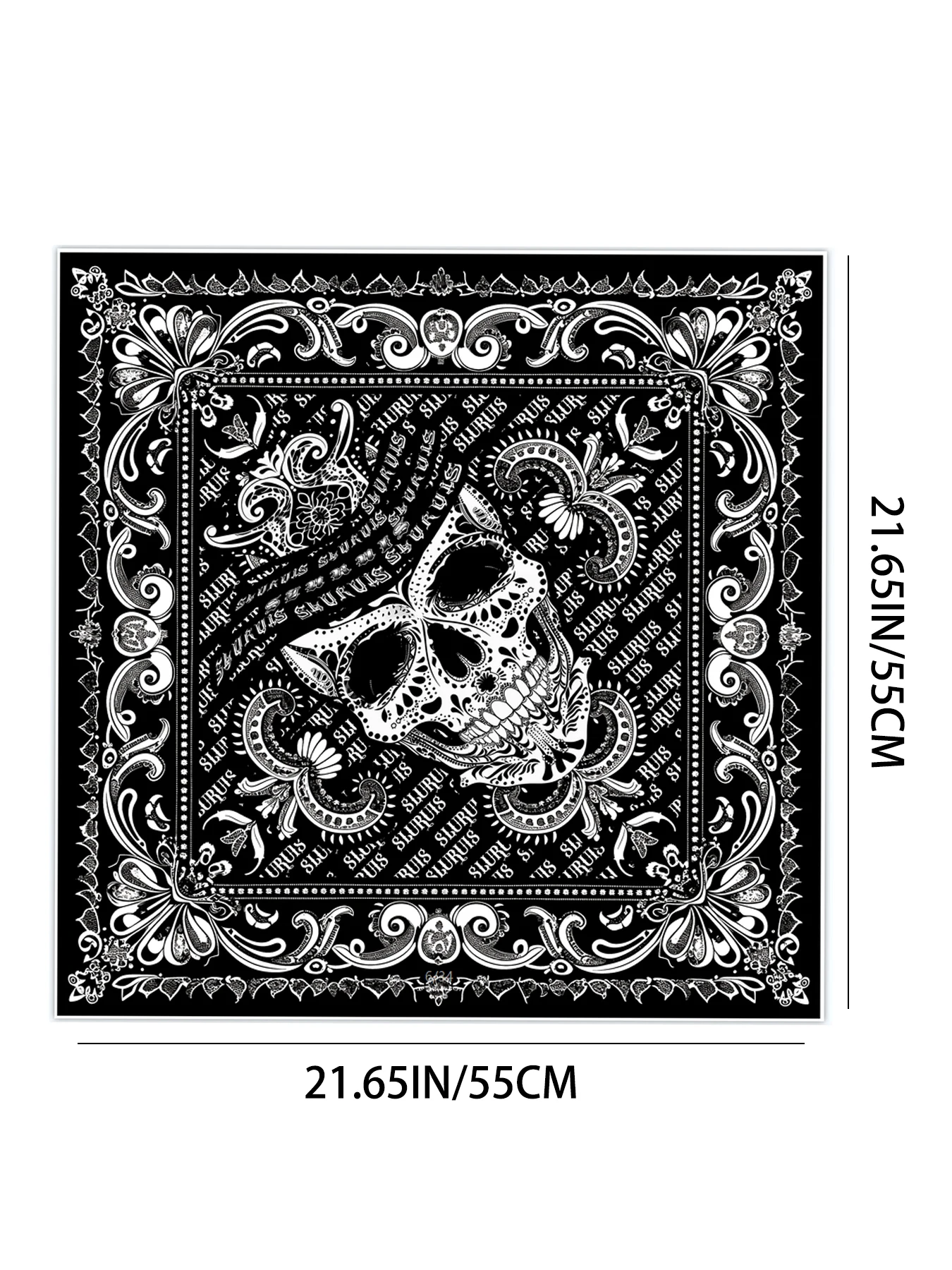 55*55 سنتيمتر بيزلي الهيب هوب ساحة باندانا في الهواء الطلق الدراجات متعددة الوظائف عصابة رياضية للرأس للجنسين الجمجمة الكاجو المطبوعة منديل #5